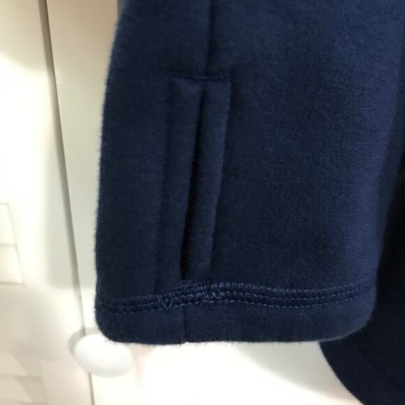 Athleta Blue High Neck Long Sleeve Cozy Pullover Womens Sweatshirt L - Picture 9 of 9